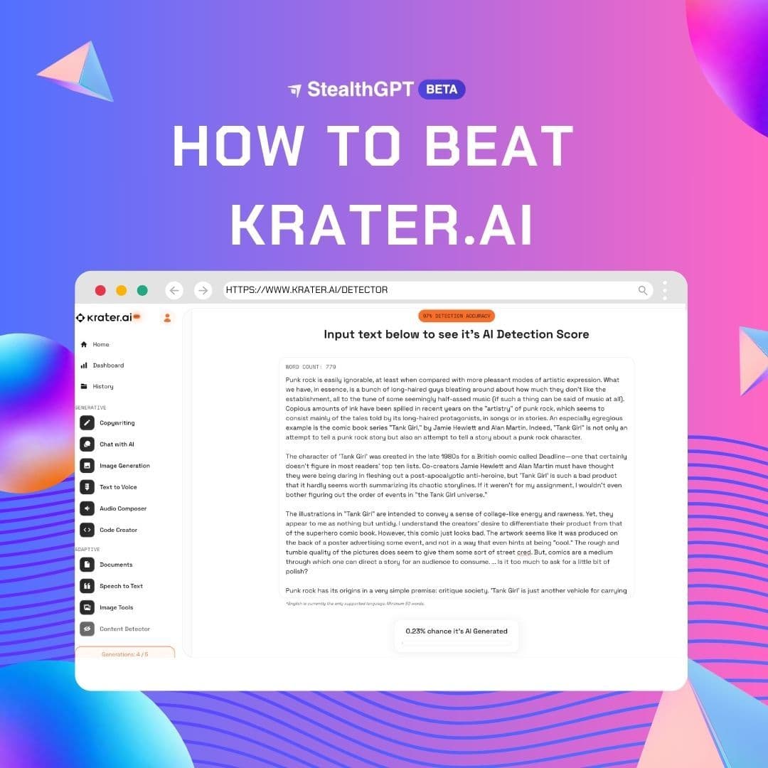 Beat Krater.AI, Bypass Krater.AI