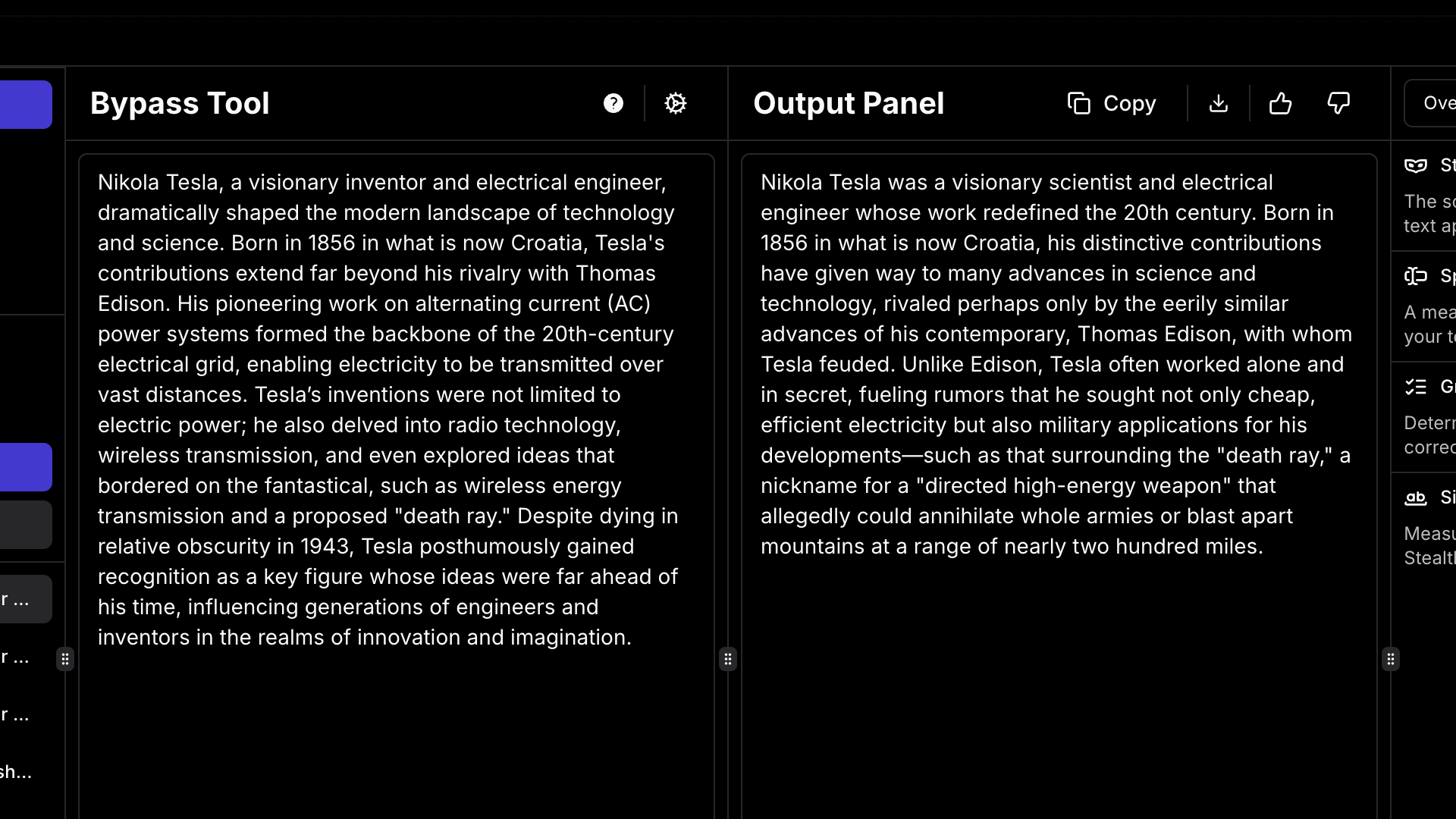 Natural Writing AI text humanizer rewriting content to bypass Turnitin detection
