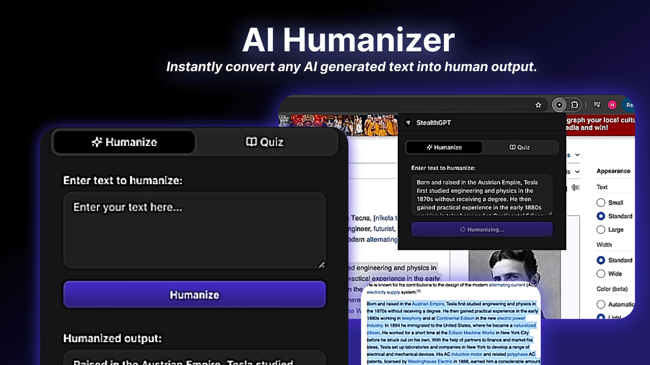 Text Generation Anywhere Chrome extension generating undetectable AI content in Gmail compose window