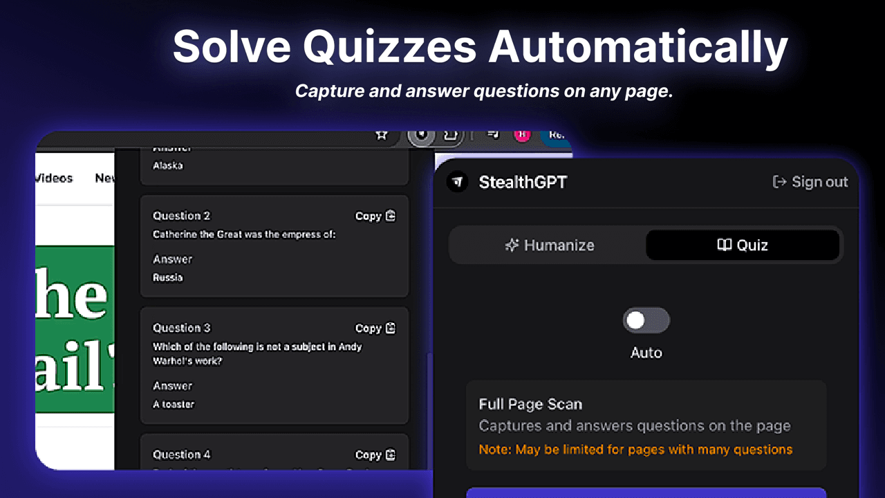 One-Click Humanization Chrome extension humanizing AI text with one-click context menu
