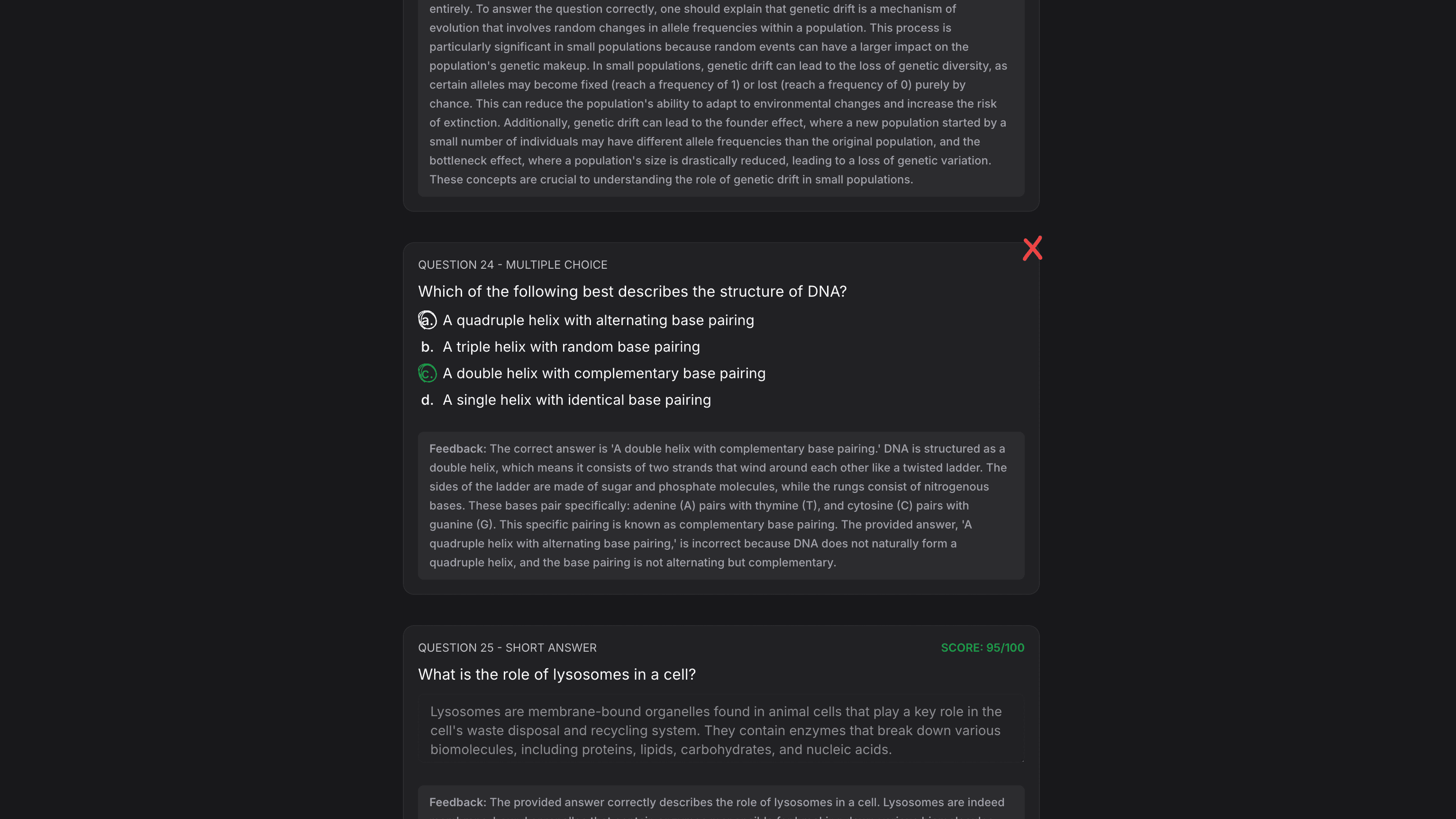 Learn From Your Answers AI study tool providing detailed answer explanations and feedback