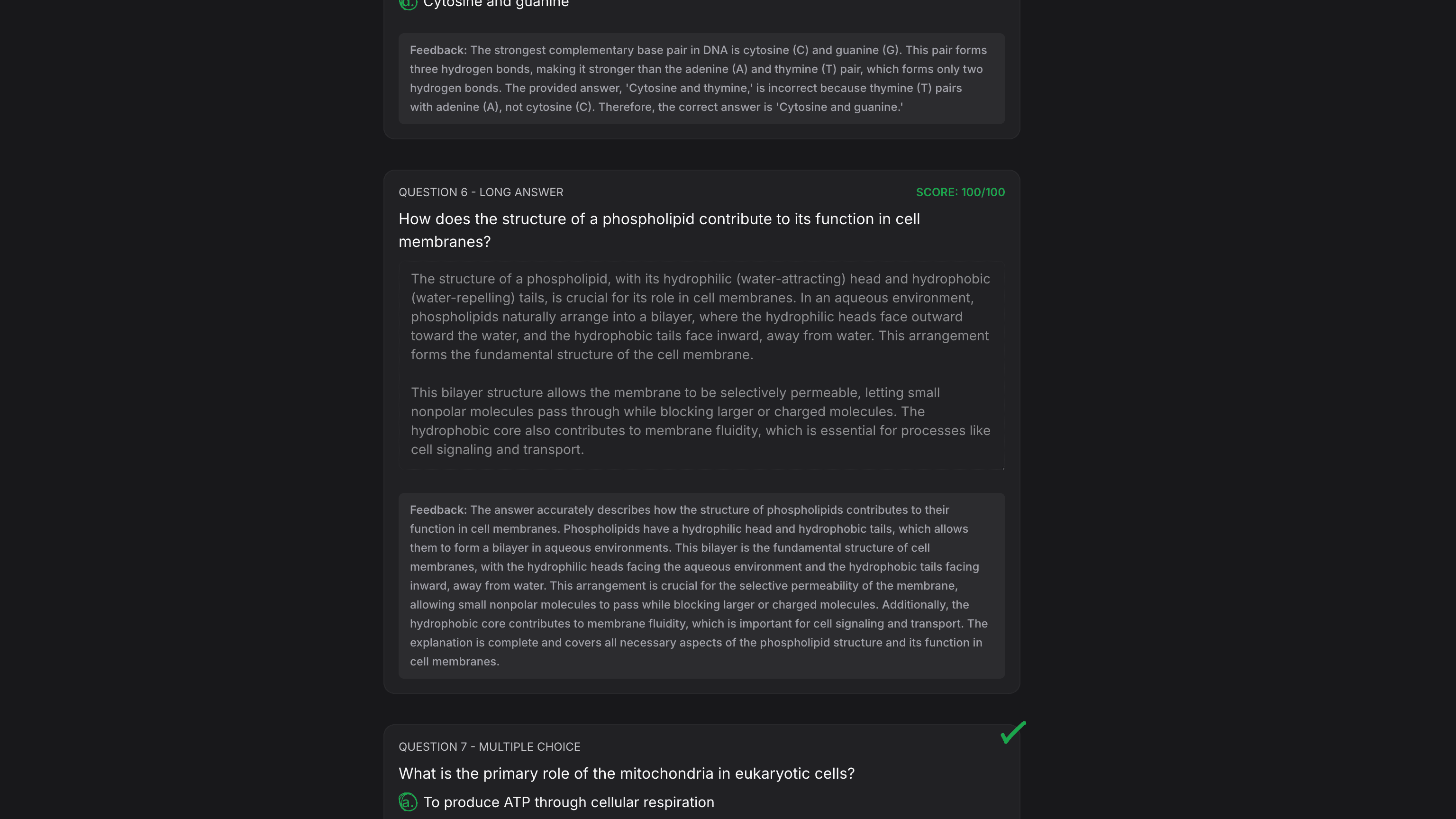 Writing Questions AI essay grading and feedback system for open-ended study questions